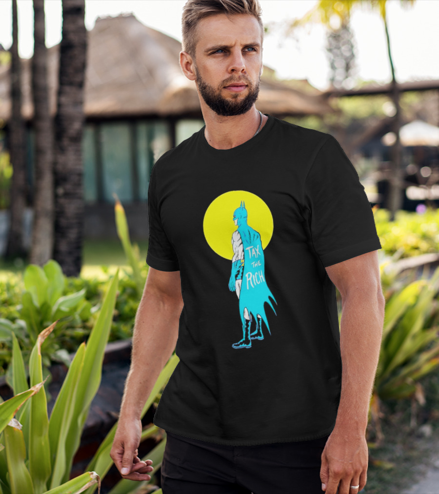 Tax The Rich Batman Yellow Moon T-Shirt