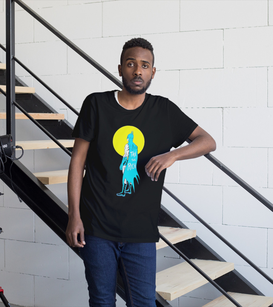 Tax The Rich Batman Yellow Moon T-Shirt