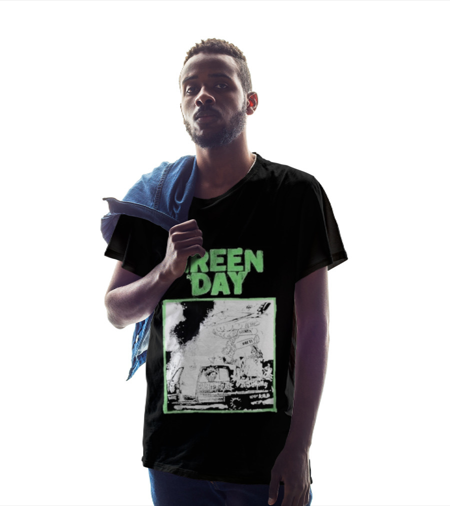 Green Day Riot Trio Vintage Sketch T-Shirt