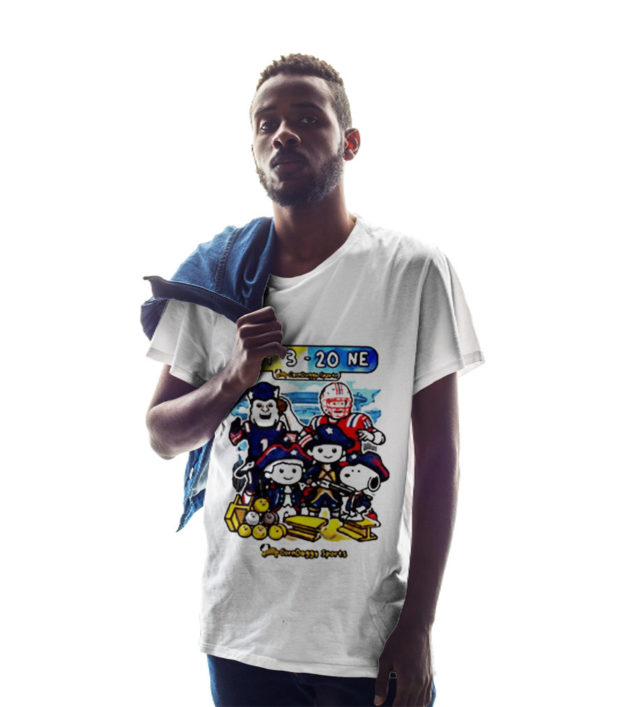 PIT 3 Vs 20 NE Patriots Snoopy Cartoon CornDoggy Sports Game Day T-Shirt