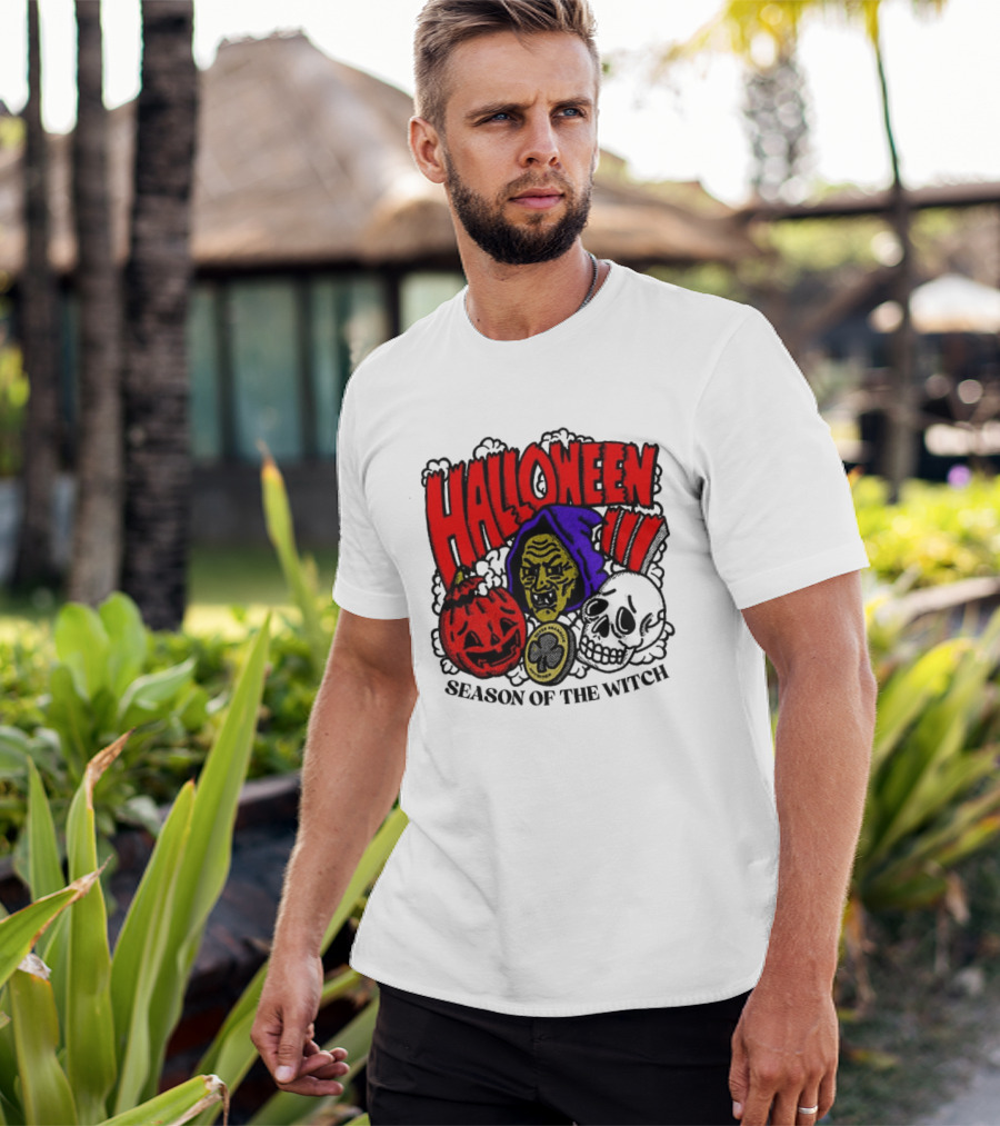 Halloween Season Of The Witch Pumpkin Skull T-Shirt