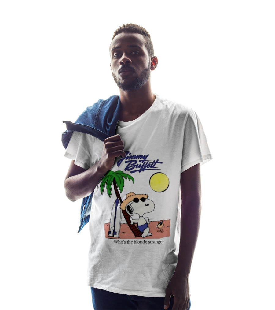 Jimmy Buffett Snoopy Who's The Blonde Stranger Surfing Palm Beach Moon T-Shirt