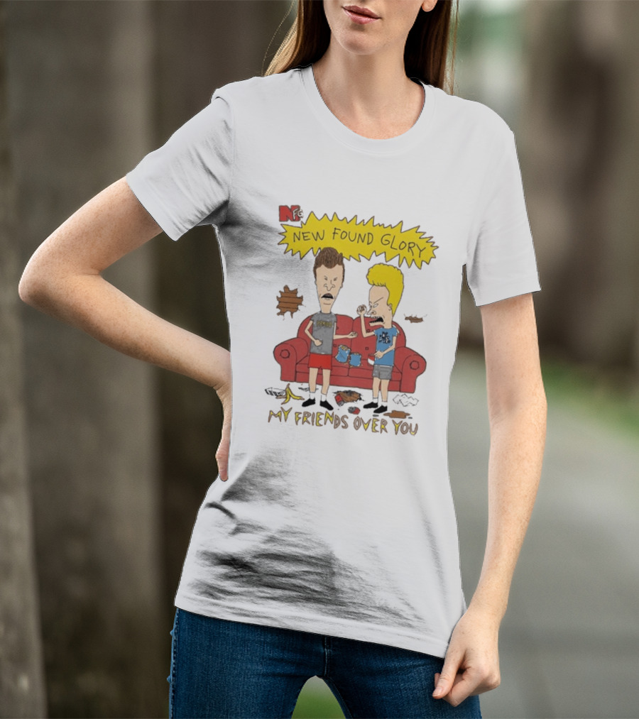 New Found Glory My Friends Over You Cartoon Characters Couch Scene T-Shirt