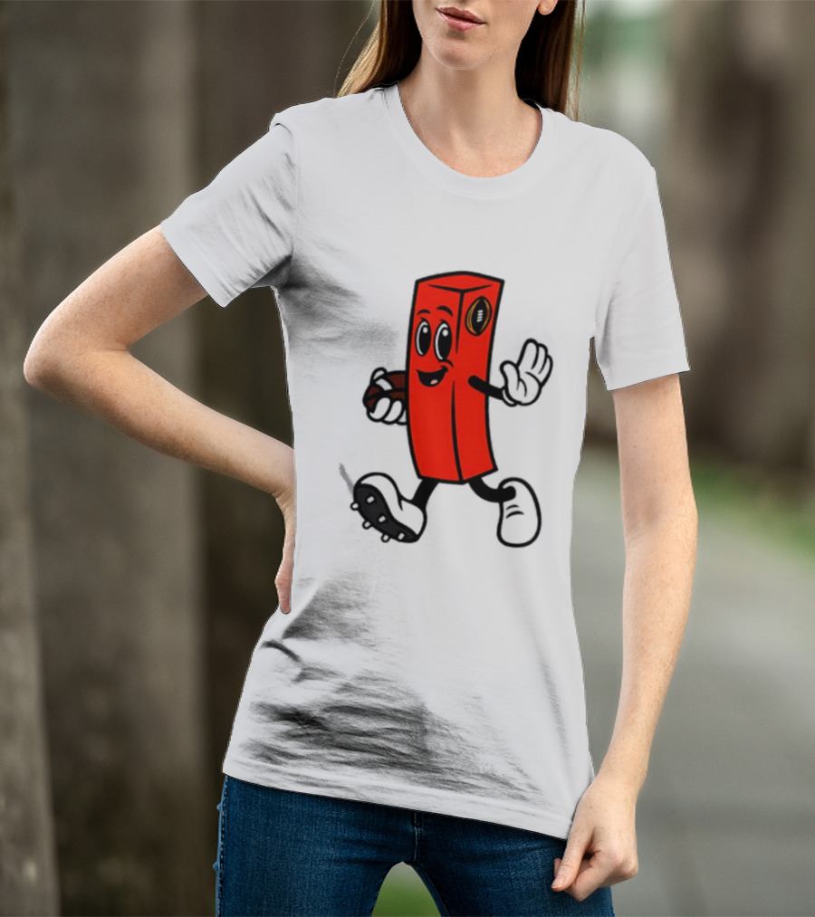 Perry Pylon Football Character With Cigar Walking T-Shirt
