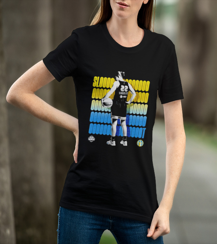 Chicago Sky Courtney Vandersloot Slooty 22 Blue Yellow Basketball T-Shirt