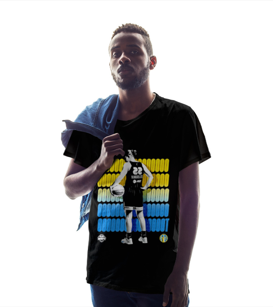Chicago Sky Courtney Vandersloot Slooty 22 Blue Yellow Basketball T-Shirt