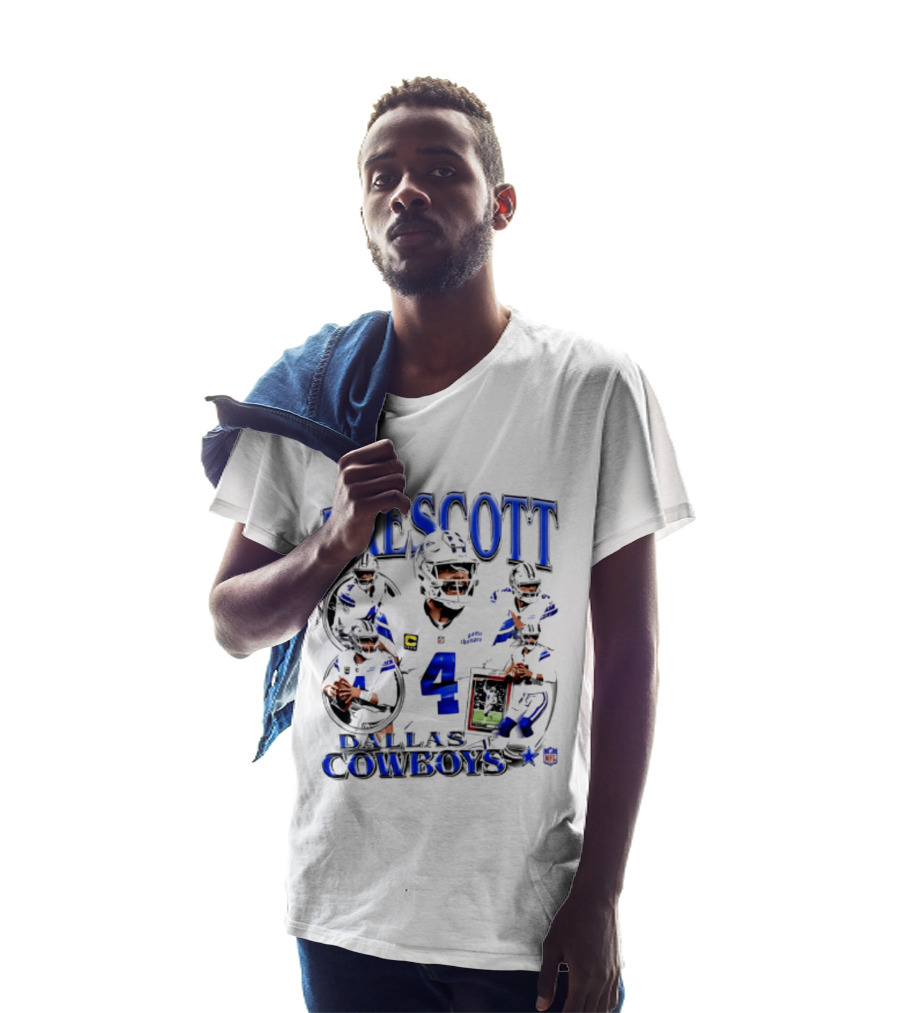 Prescott 4 Dallas Cowboys Player Collage 2026 T-Shirt