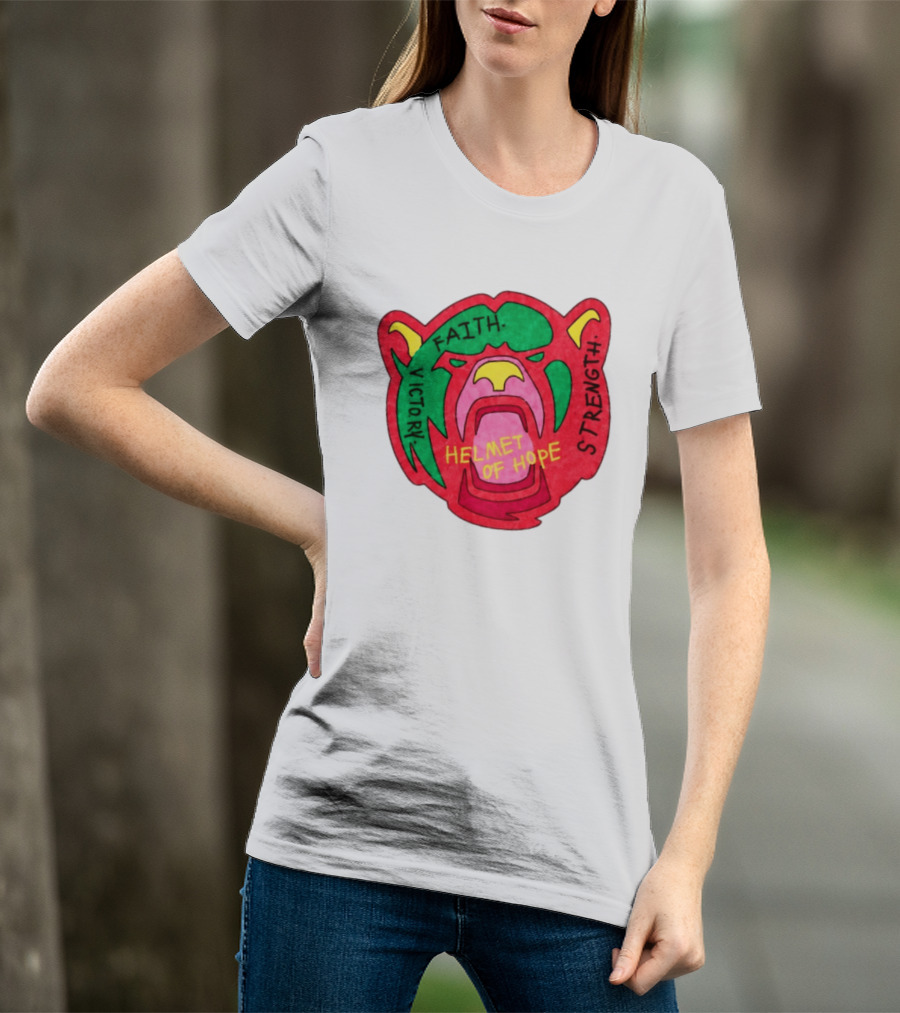 Helmet Of Hope Faith Victory Strength Baylor Football Bear T-Shirt