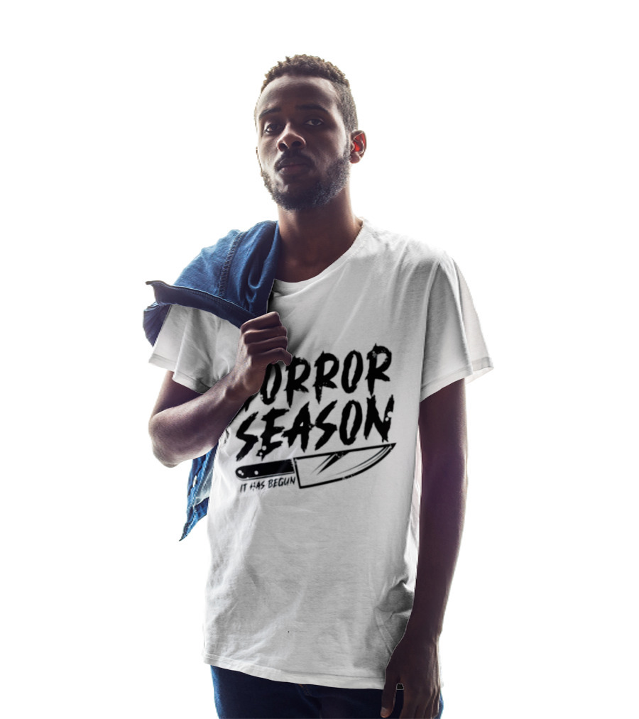 Horror Season It Has Begun Scary Halloween Knife T-Shirt