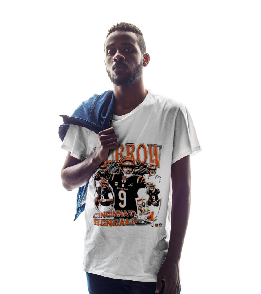 Burrow Cincinnati Bengals 9 Player Collage 2026 T-Shirt