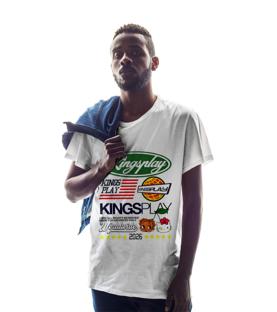 Kingsplay 1 800 All Rights Reserved Members Only Worldwide 2026 Hello Kitty Stars T-Shirt