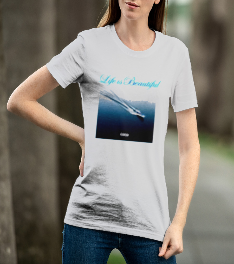 Life Is Beautiful Album White Larry June Shop T-Shirt