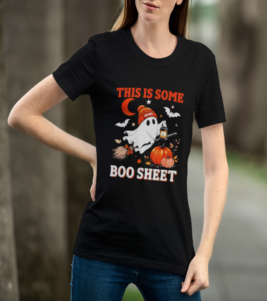 This Is Some Boo Sheet Spooky Ghost Lantern Pumpkin Halloween T-Shirt