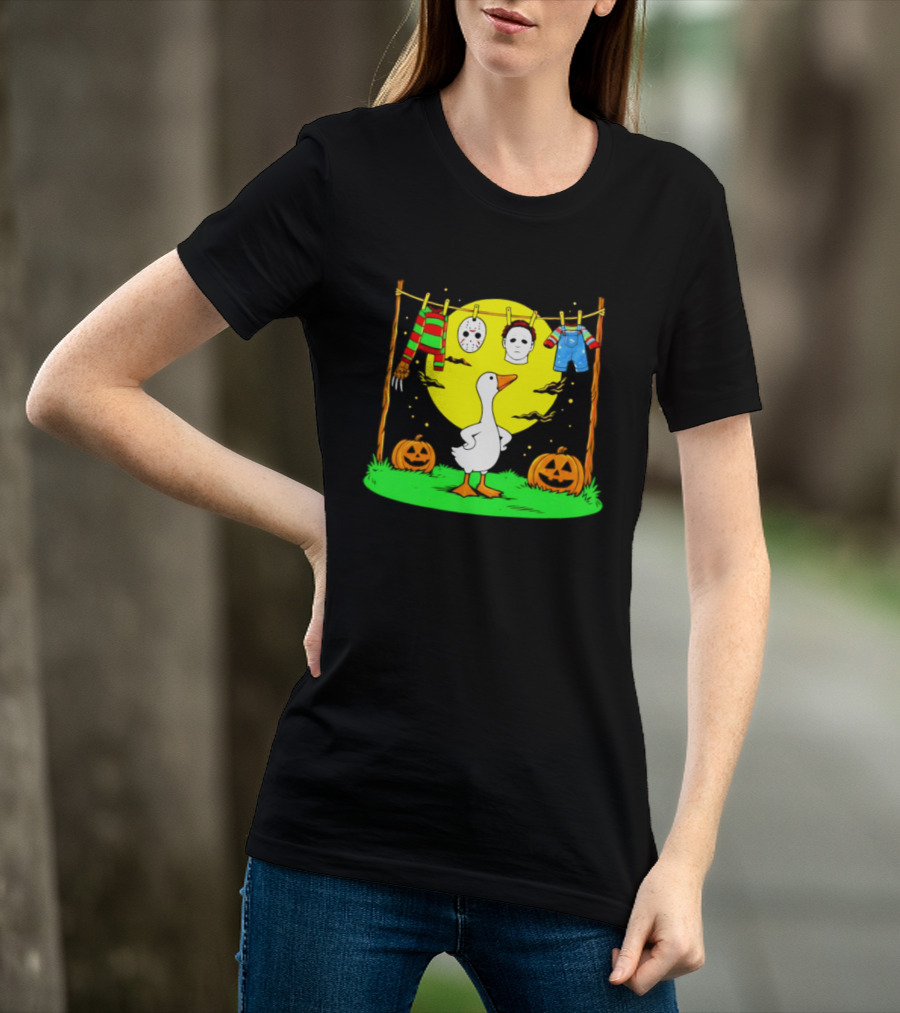 Goose Horror Halloween '26 Pumpkin Jason Freddy Chucky Outfits T-Shirt