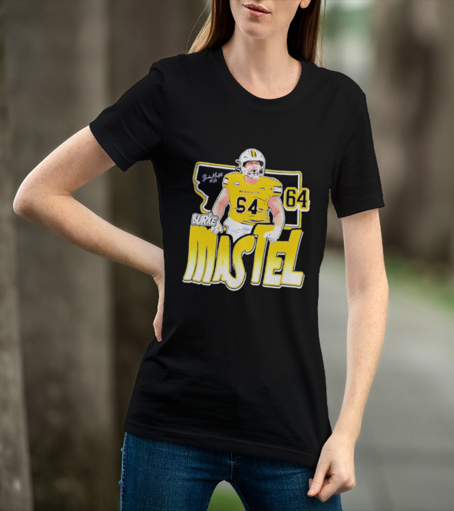 Burke Mastel 2026 Montana State Bobcats Player 64 Caricature T-Shirt