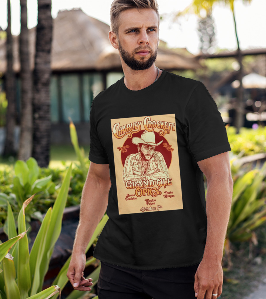 Charley Crockett Grand Ole Opry Nashville October 7 Texas In The Music City T-Shirt
