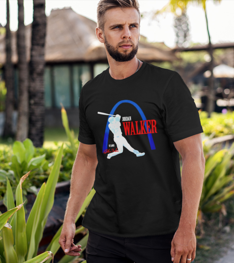 Jordan Walker St Louis Cardinals Gateway Arch Baseball Player T-Shirt