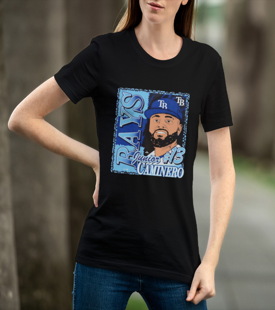 Junior Caminero #13 Tampa Bay Rays TB Player Profile T-Shirt