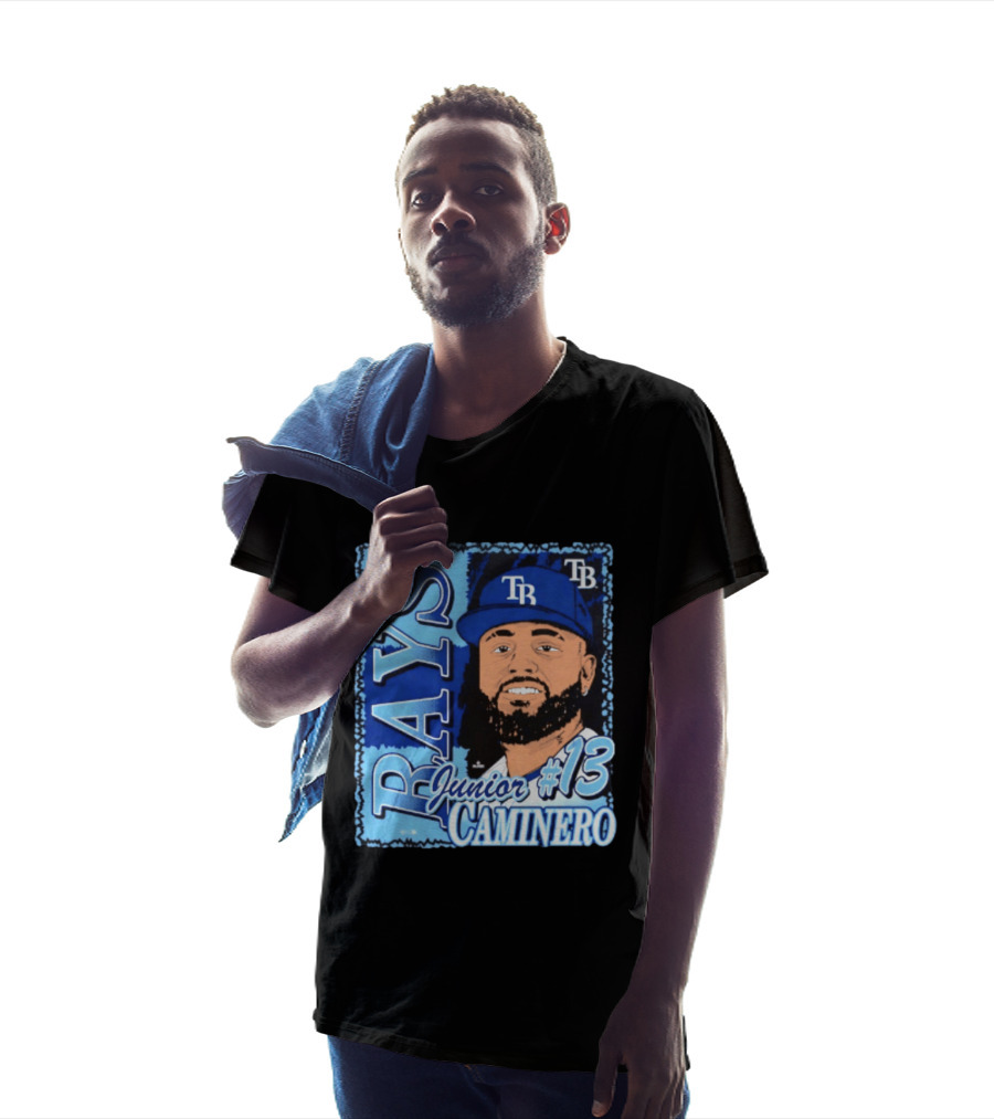 Junior Caminero #13 Tampa Bay Rays TB Player Profile T-Shirt