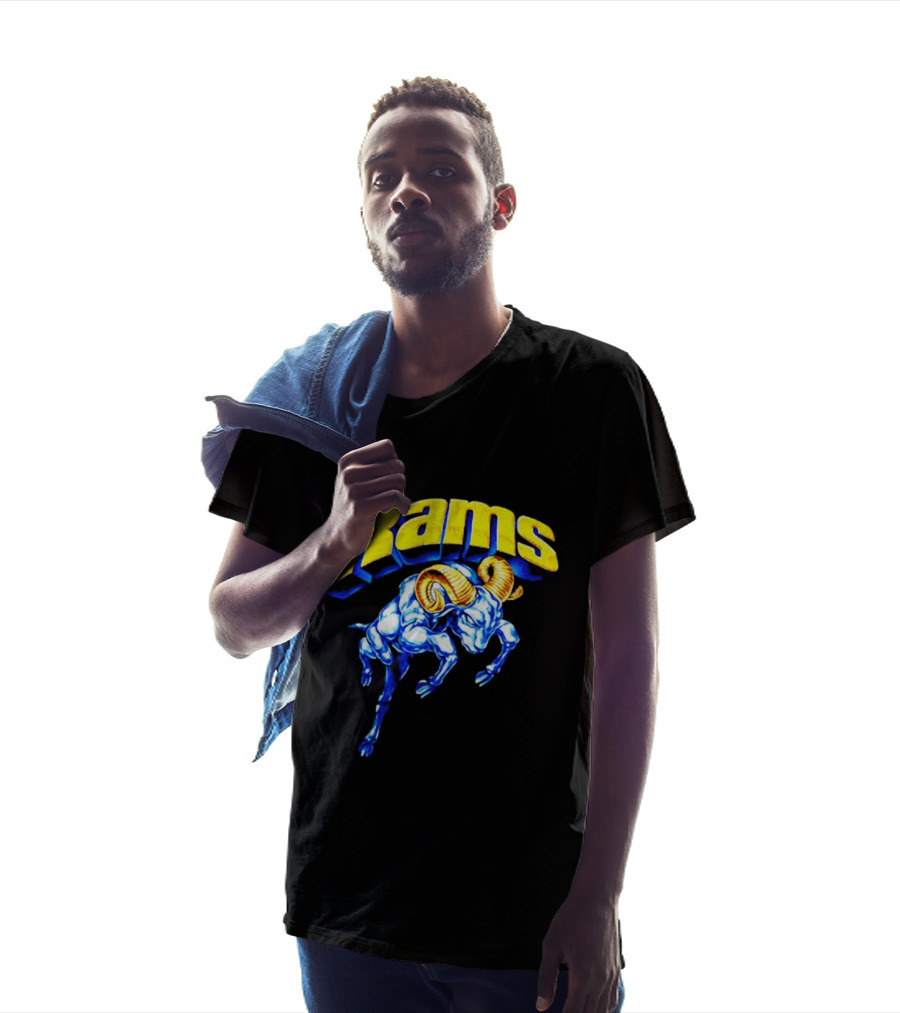 Rams Blue Horn Sports Los Angeles Fan T-Shirt