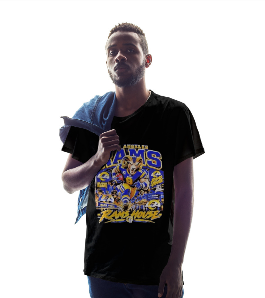 Los Angeles Rams House Ram Mascot SoFi Stadium Football Fan Gear T-Shirt