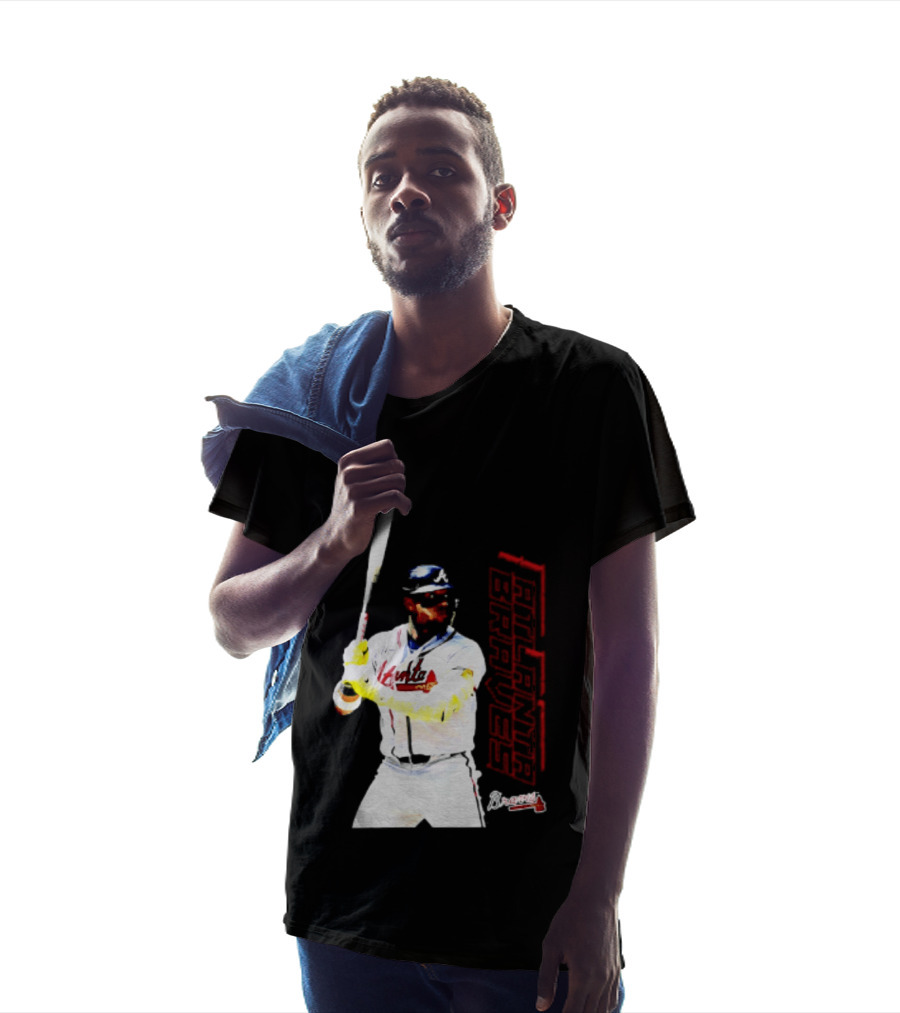 Ronald Acuña Jr Atlanta Braves Swing Action Baseball Player T-Shirt