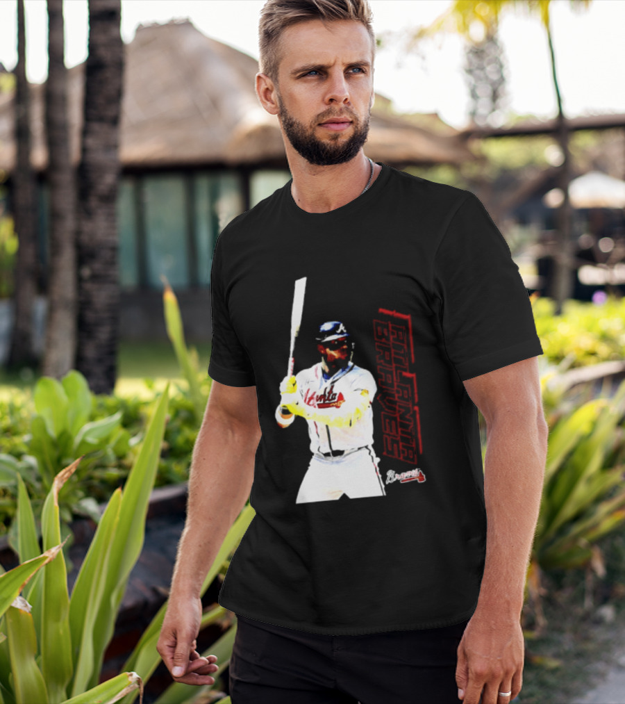 Ronald Acuña Jr Atlanta Braves Swing Action Baseball Player T-Shirt