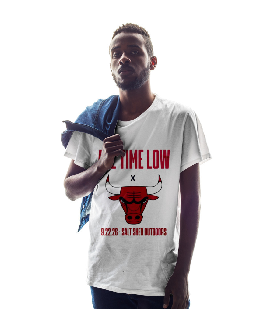 All Time Low Chicago Bulls Collaboration Salt Shed Outdoors 9.22.26 T-Shirt
