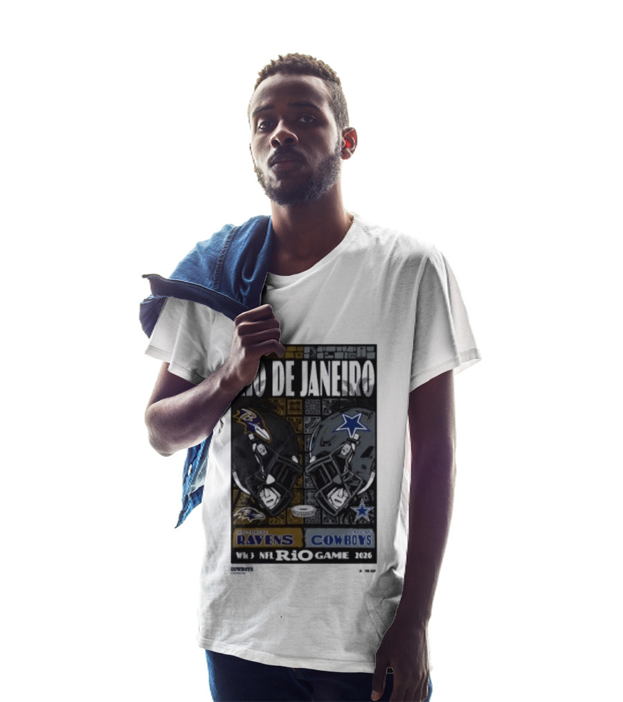Rio De Janeiro Week 3 2026 NFL Ravens Cowboys Game T-Shirt