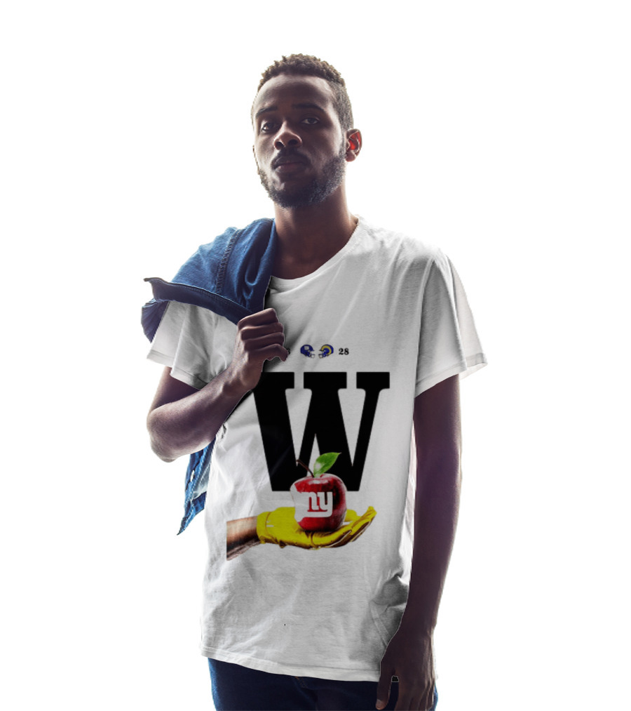 Los Angeles Rams W Over New York Giants Big Apple Victory T-Shirt