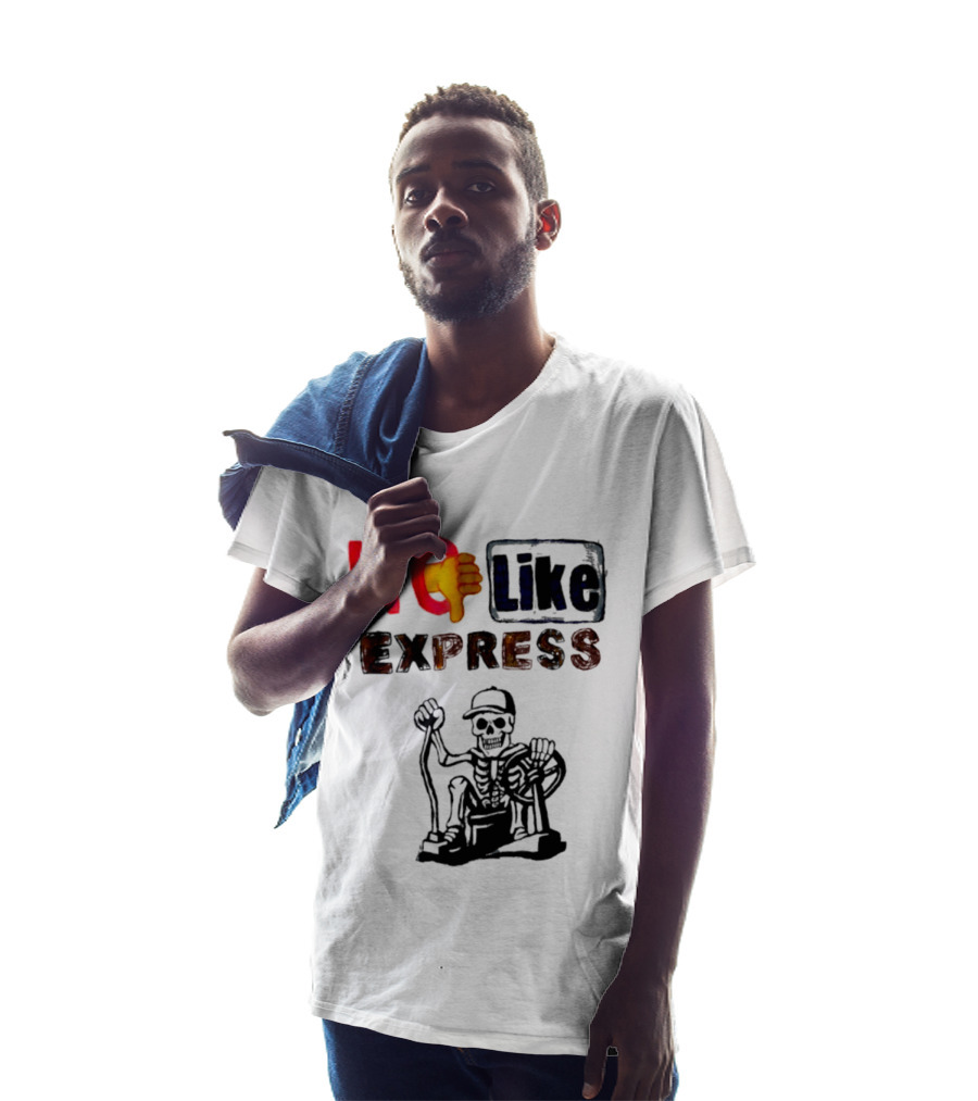 NO Like Express Skeleton Thumbs Down T-Shirt