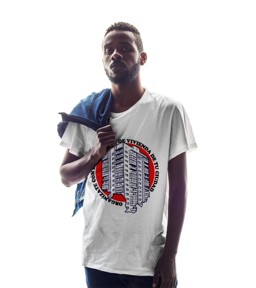 Organízate Con El Sindicato De Vivienda De Tu Ciudad Edificio Urbano Círculo Rojo T-Shirt