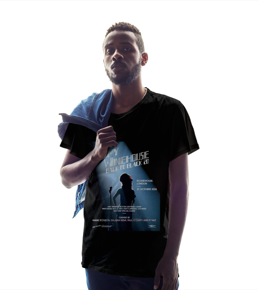 Amy Winehouse Back To Black 20 Roundhouse London 21 October 2026 Live Performance Event T-Shirt
