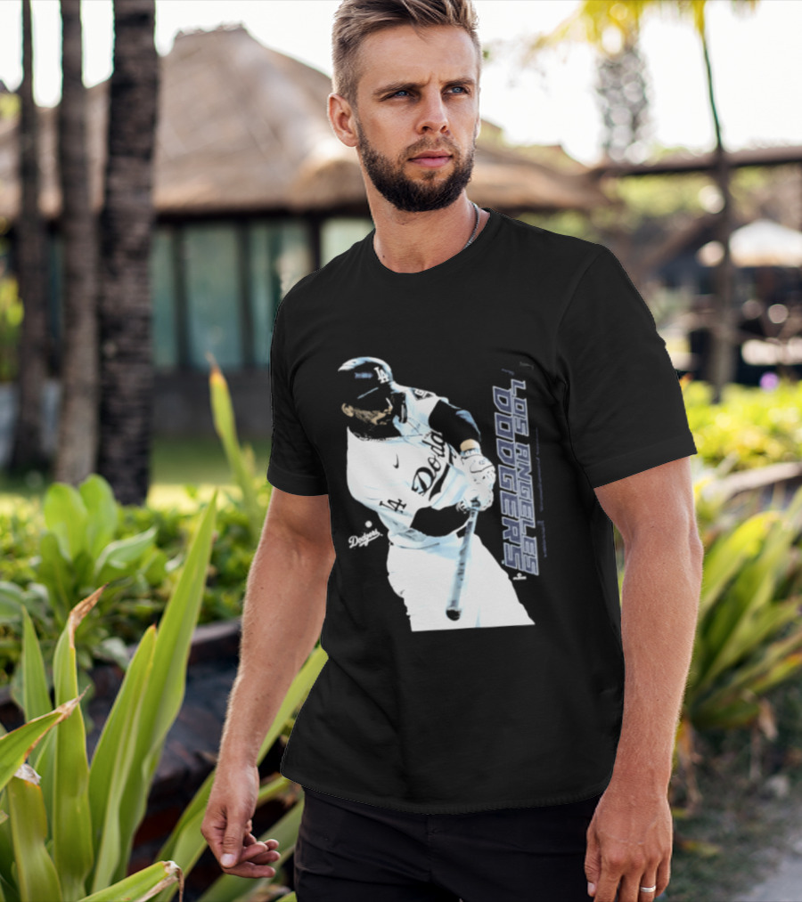 Mookie Betts Los Angeles Dodgers MLB Swing Action T-Shirt