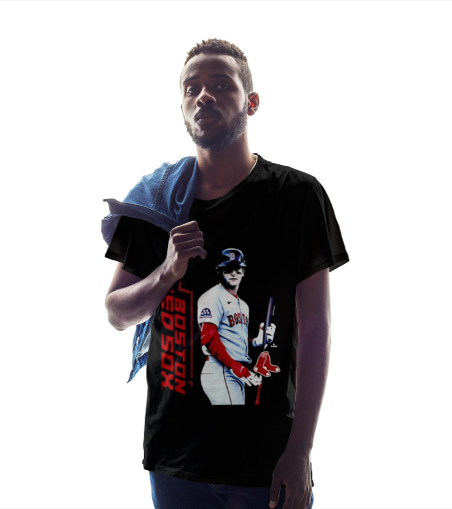 Roman Anthony Boston Red Sox MLB Player Swing Action T-Shirt