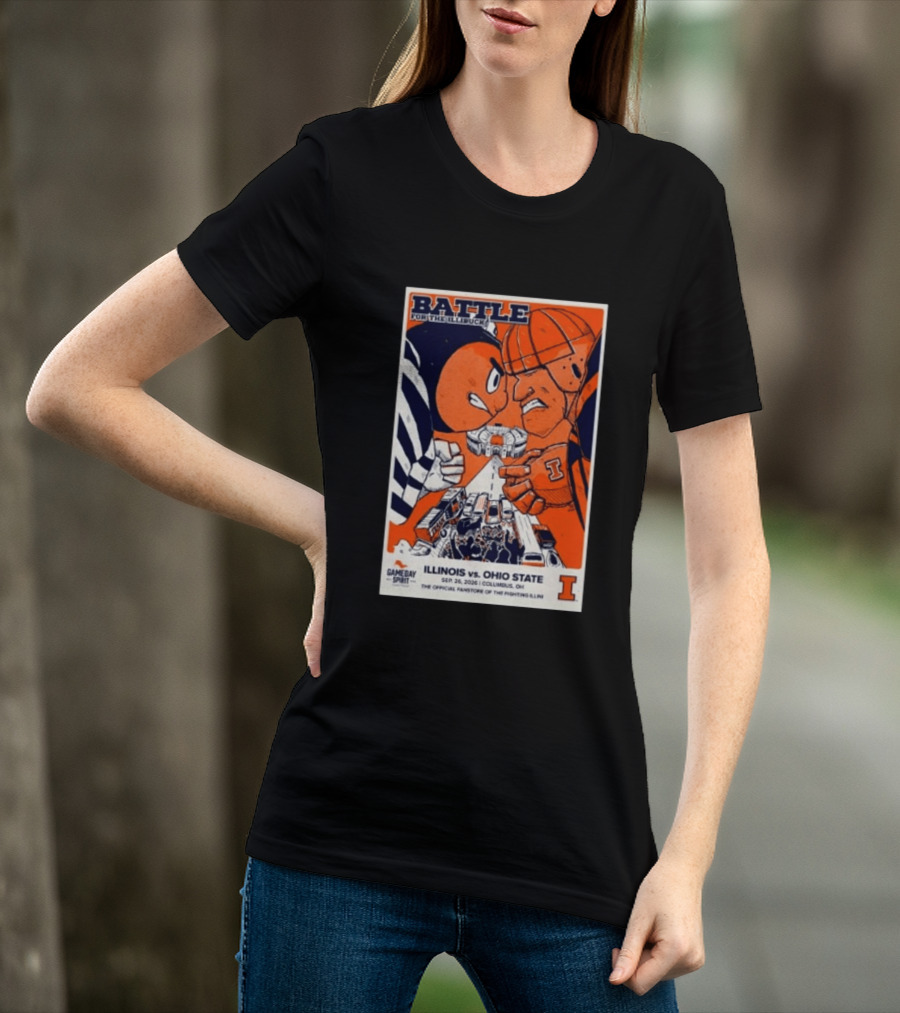 Battle For The Illibuck Illinois Vs. Ohio State Football 09.26.2026 Columbus OH Gameday Spirit T-Shirt