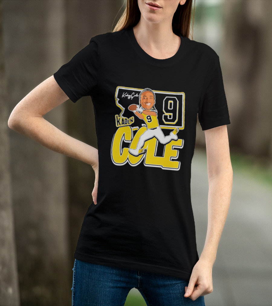 Kaden Cole Montana State Bobcats Player 2026 Caricature Number 9 T-Shirt