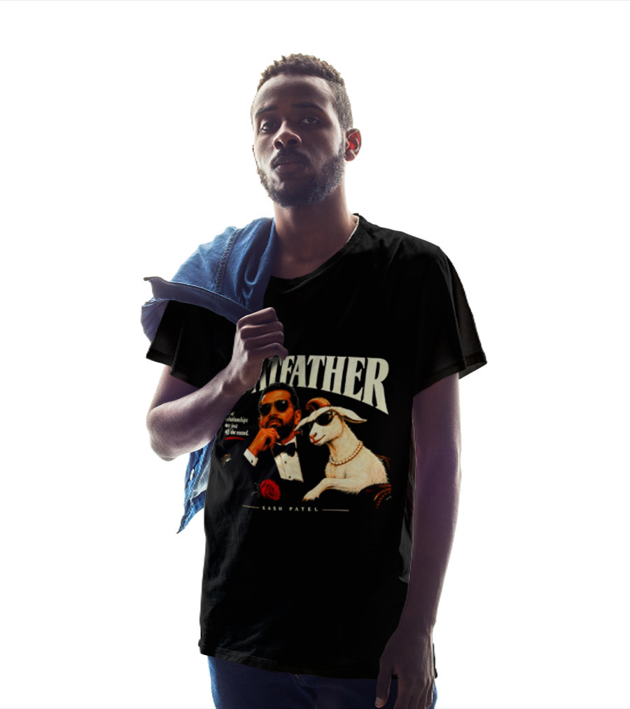 The Goatfather Kash Patel FBI Meme Goat T-Shirt