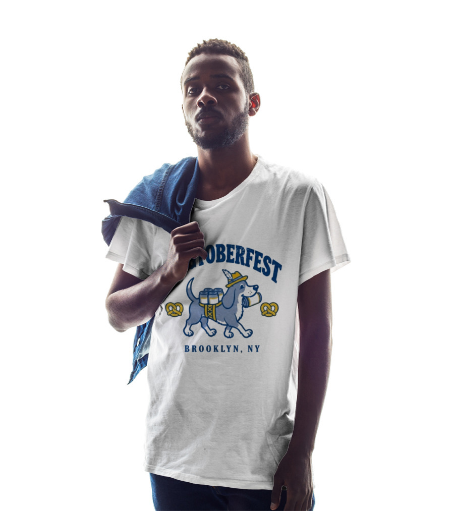 Dogtoberfest Brooklyn NY Pretzel Dog With Beer Kegs 2026 Cyclones T-Shirt
