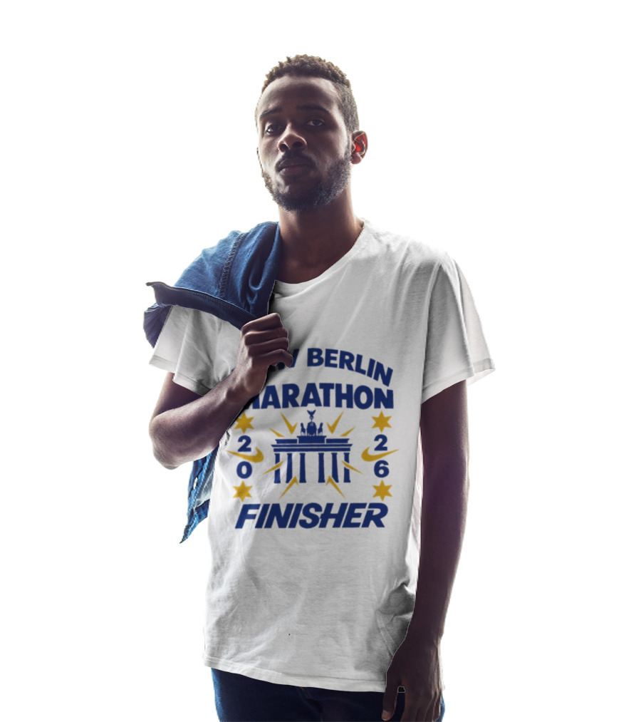 BMW Berlin Marathon 2026 Finisher Brandenburg Gate Stars T-Shirt