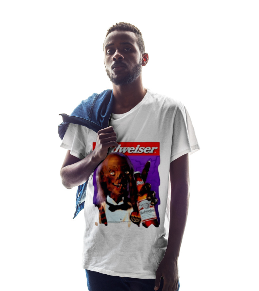 Budweiser Bud Keeper Zombie Halloween Beer Bottle Advertisement T-Shirt