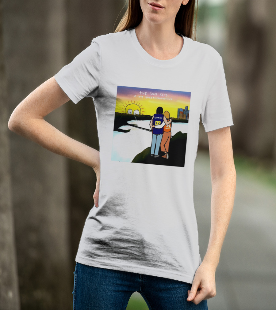 The Sun Sets A Love Letter To Connecticut Basketball Couple Sunrise Sunset T-Shirt