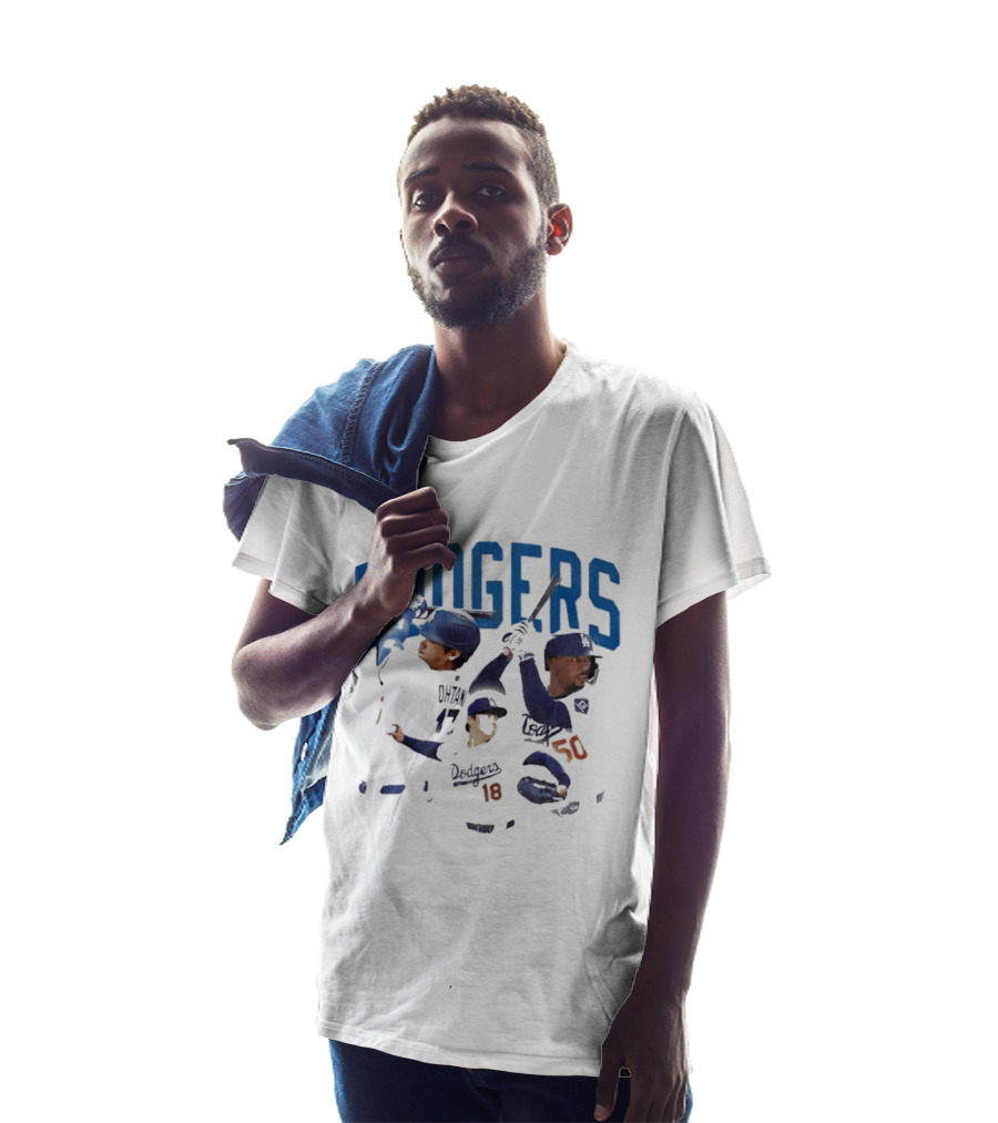 Los Angeles Dodgers Players Collage MLB Team Dodgers Baseball T-Shirt