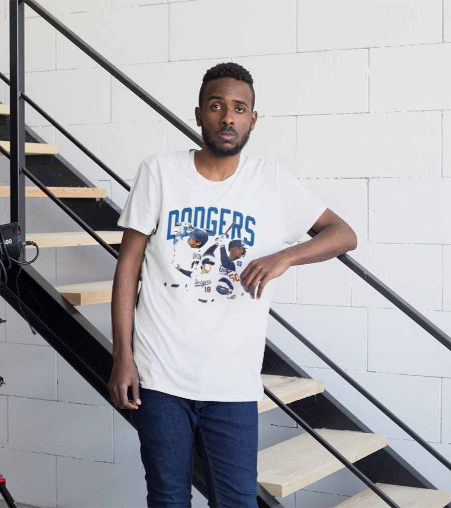 Los Angeles Dodgers Players Collage MLB Team Dodgers Baseball T-Shirt