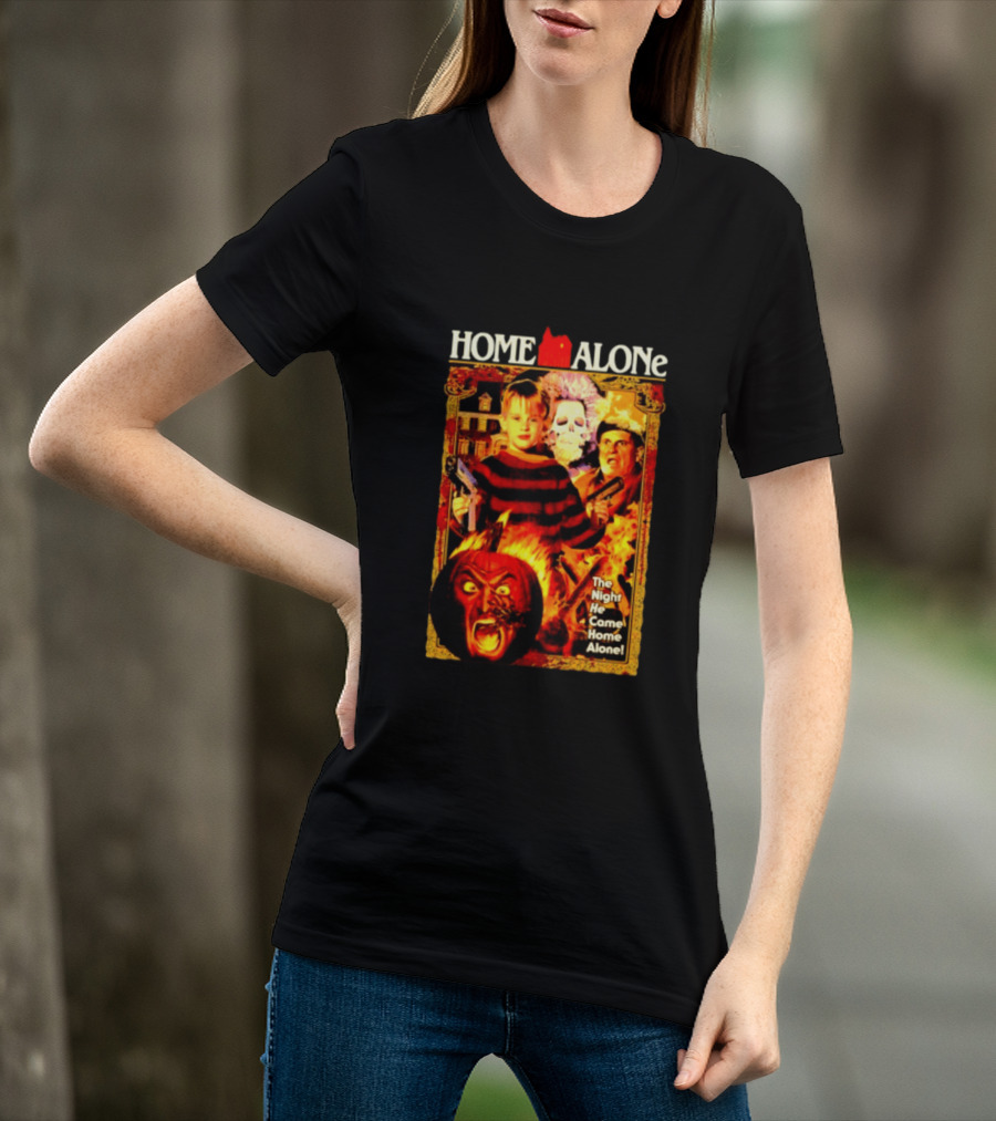 Home Alone The Night He Came Home 80s Movie Mashup T-Shirt