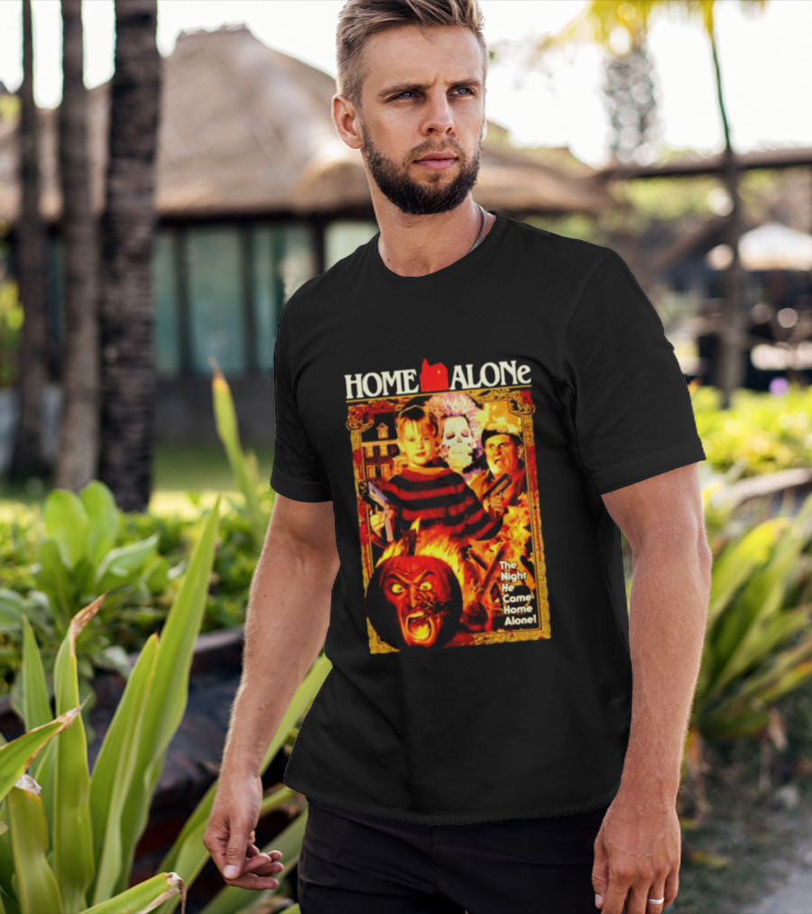 Home Alone The Night He Came Home 80s Movie Mashup T-Shirt