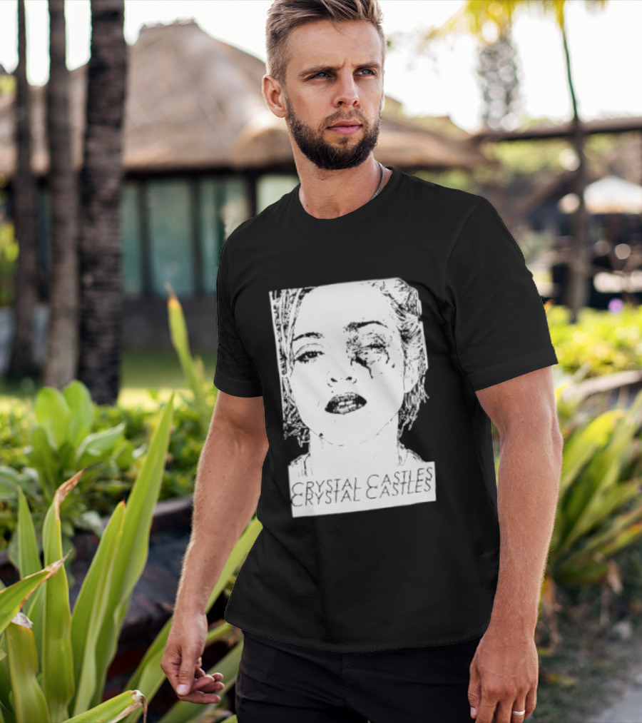 Crystal Castles Electronic Alice Glass Monochrome T-Shirt