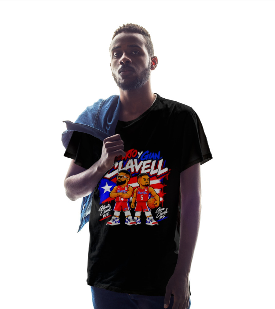 Superleague Kosovo Gilberto Clavell Y Gian Clavell Puerto Rico Basketball T-Shirt