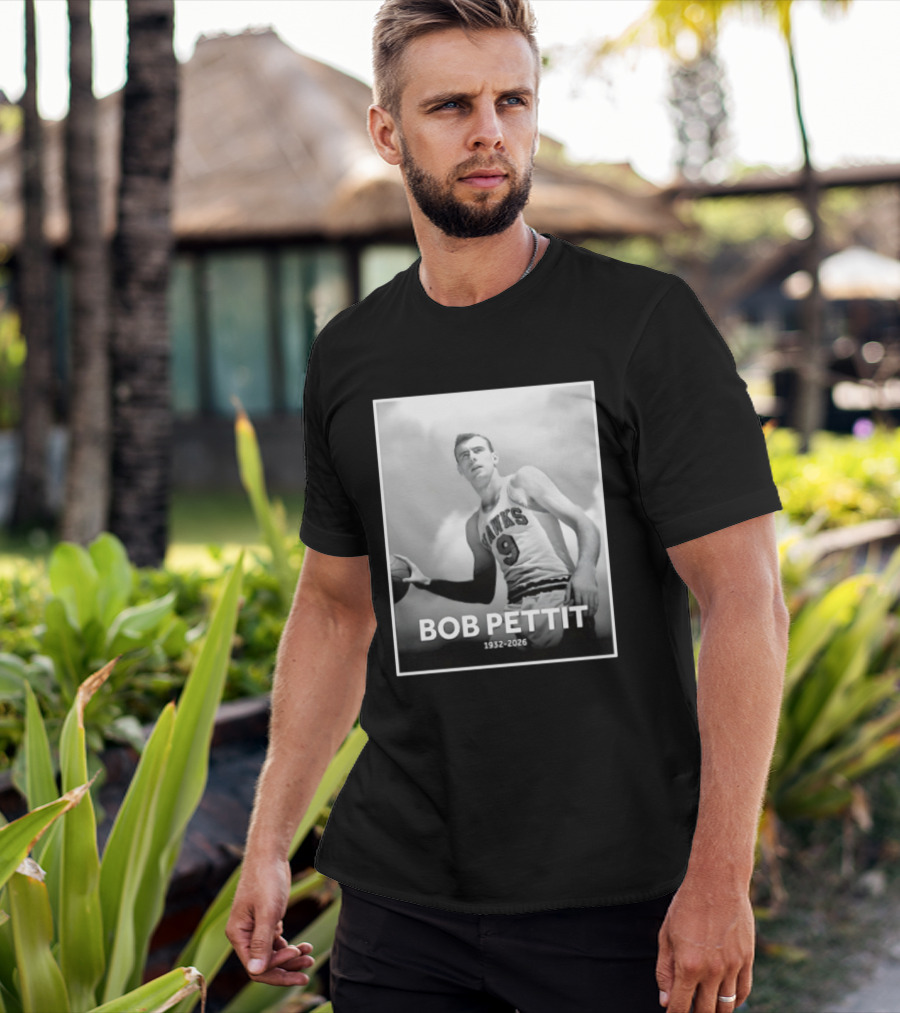 Bob Pettit 1932 2026 Hawks Basketball Legend T-Shirt