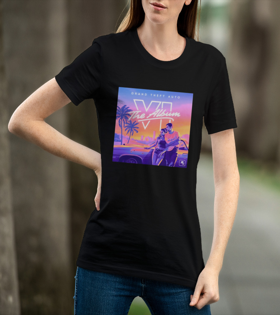 Grand Theft Auto VI The Album 2026 Retro Sunset Vibes T-Shirt